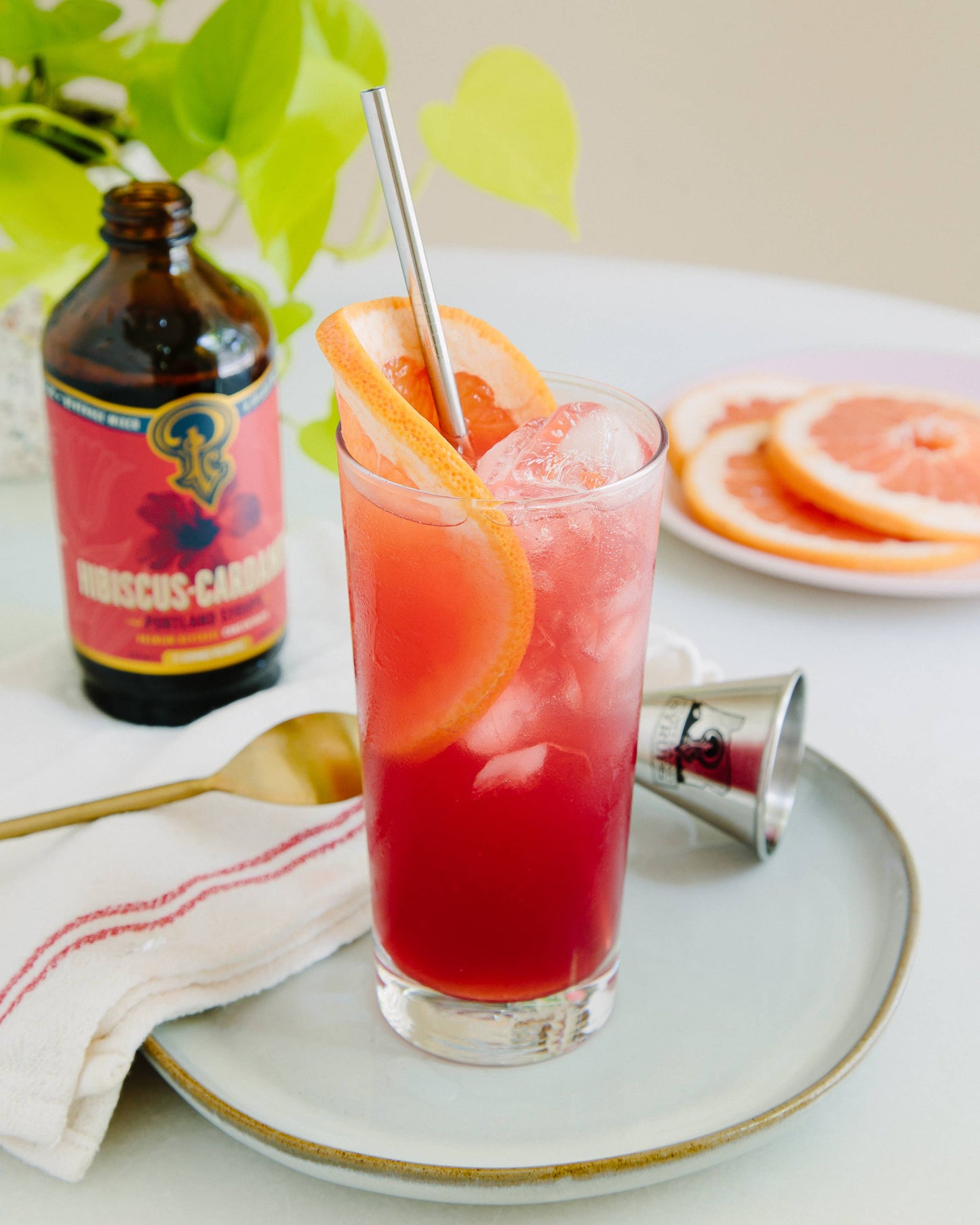 Hibiscus Cardamom Syrup 12oz - cocktail / mocktail mixer
