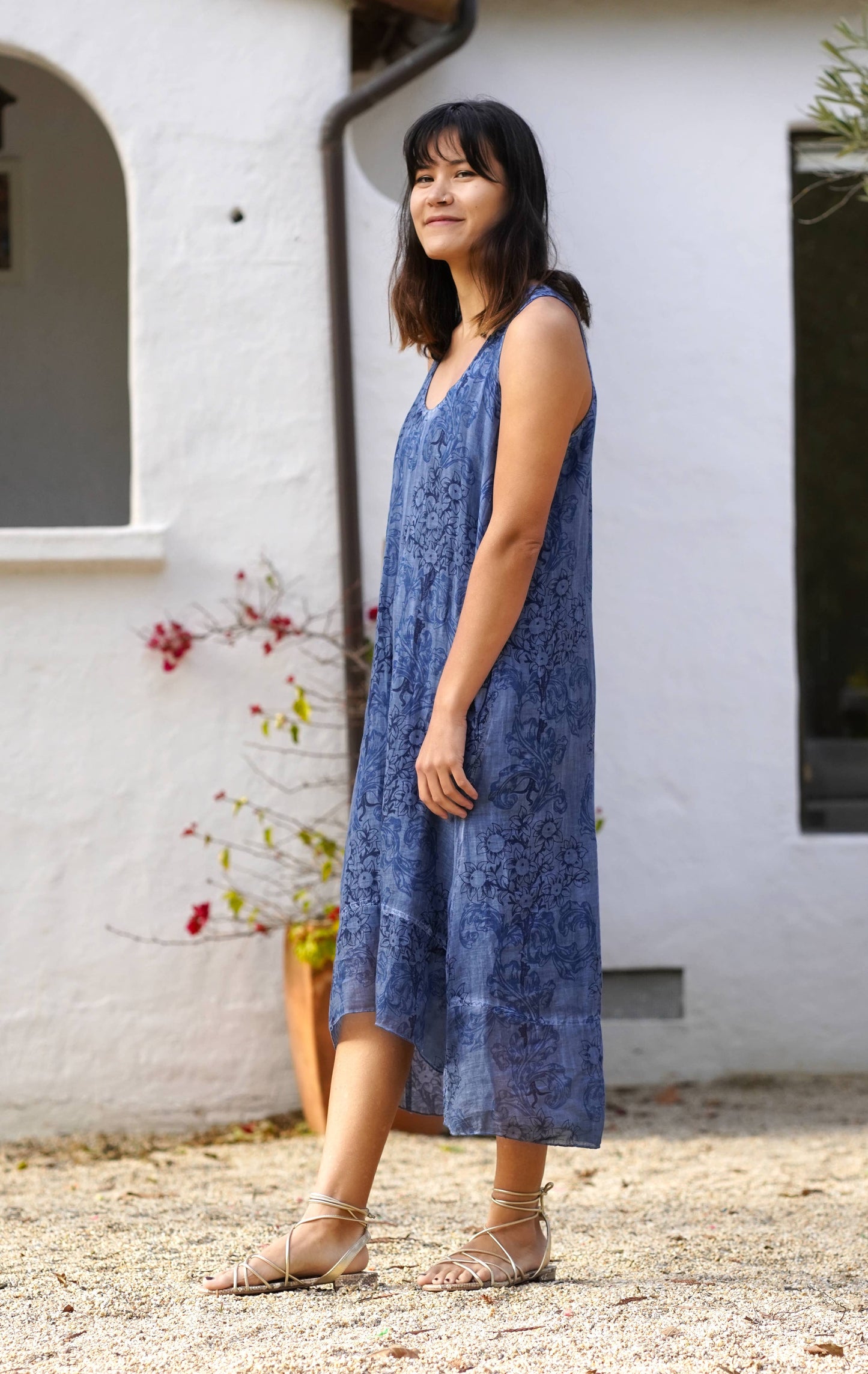Dani Cotton Dress Navy: Navy / S/M