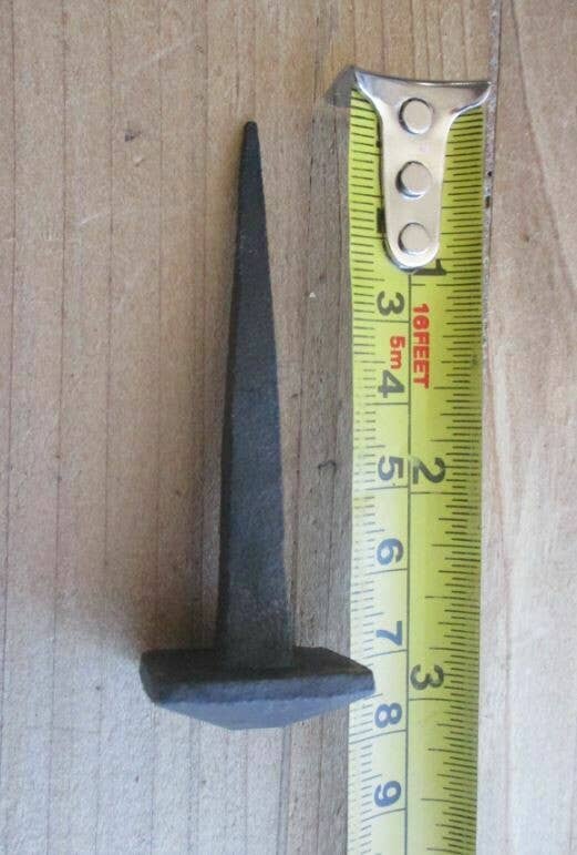 1" BLACK HAND FORGED COAT HOOK / NAIL