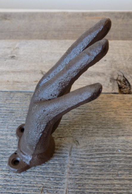 CAST IRON RUSTIC RIGHT HAND