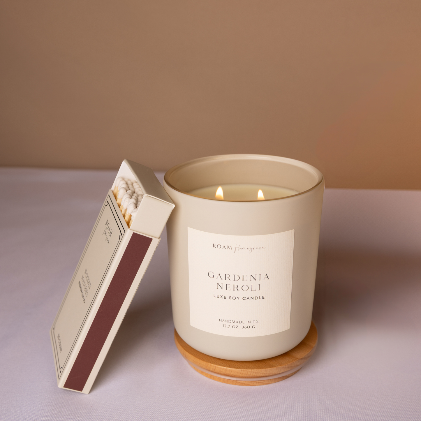Luxe Cream Candle 12.7 oz, Sea Salt Rosewood