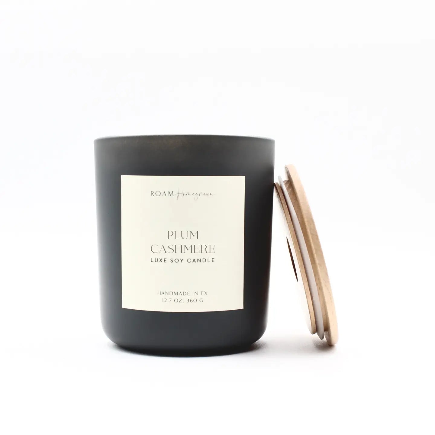 Plum Cashmere Luxury Soy Candle, 12.7 oz, Smoke