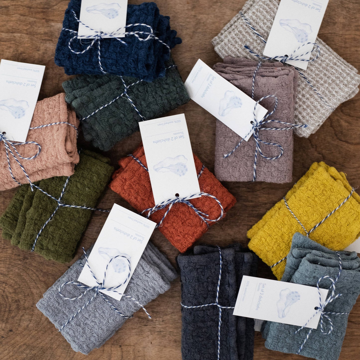 Dark Grey Linen Dishcloth