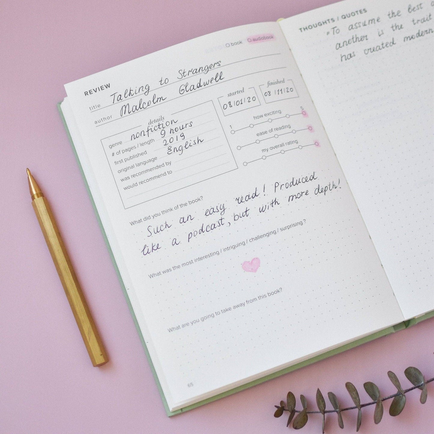 Reading Journal (Original): Burgundy