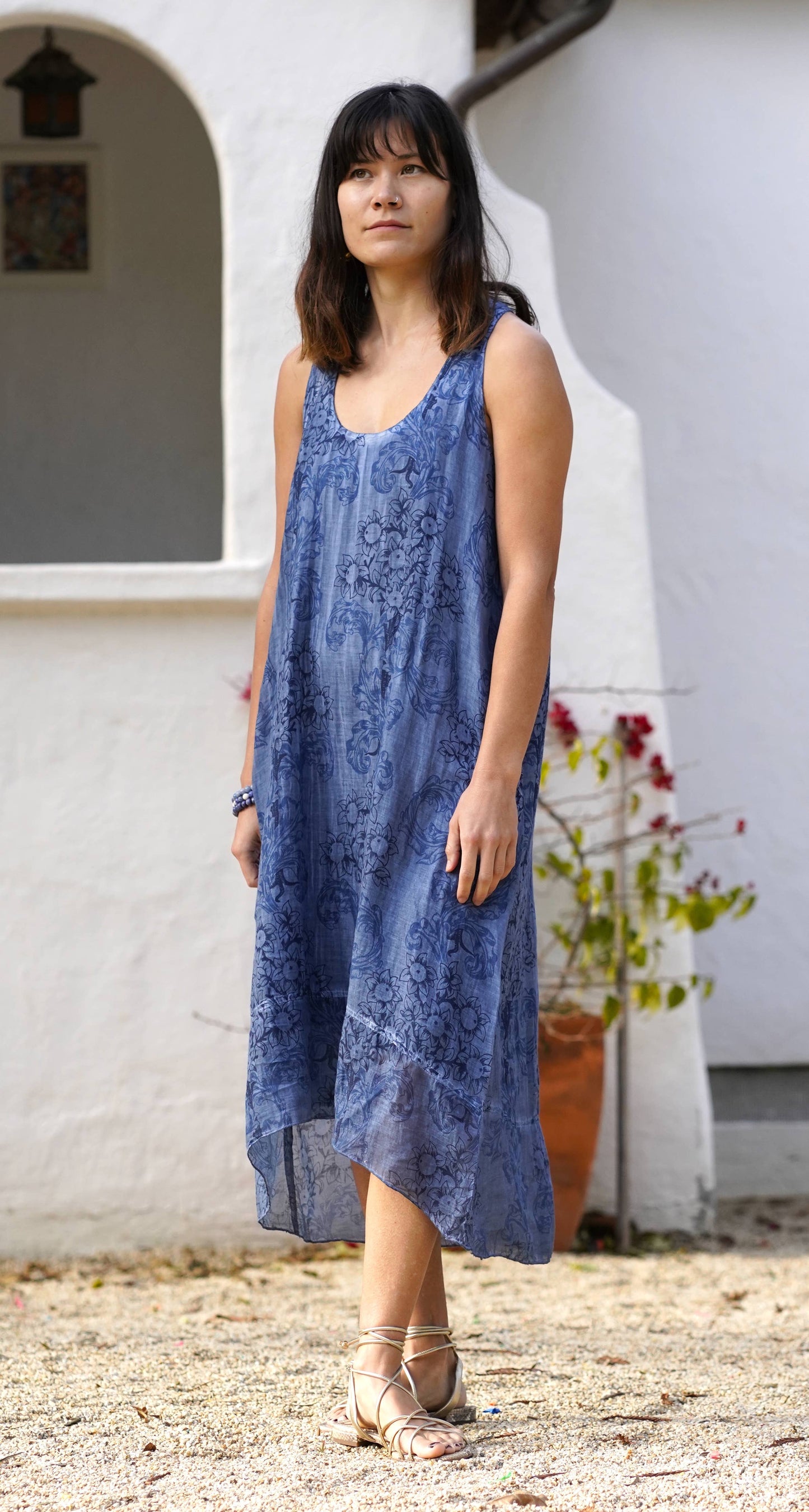Dani Cotton Dress Navy: Navy / S/M