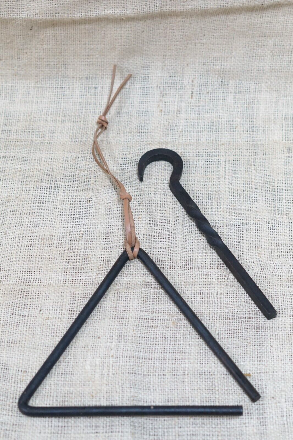 HAND FORGED TRIANGLE DINNER BELL