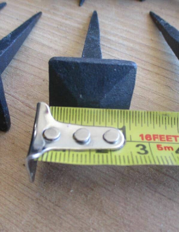 1" BLACK HAND FORGED COAT HOOK / NAIL