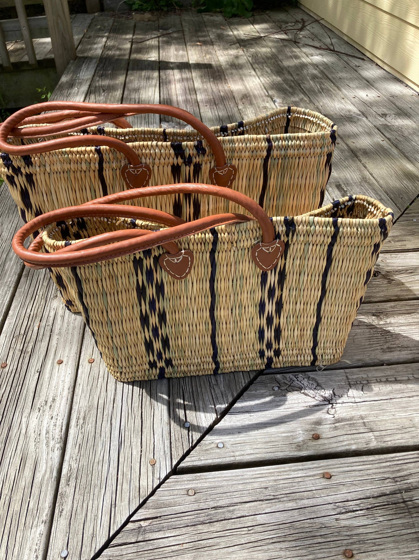 Blue Striped Tote