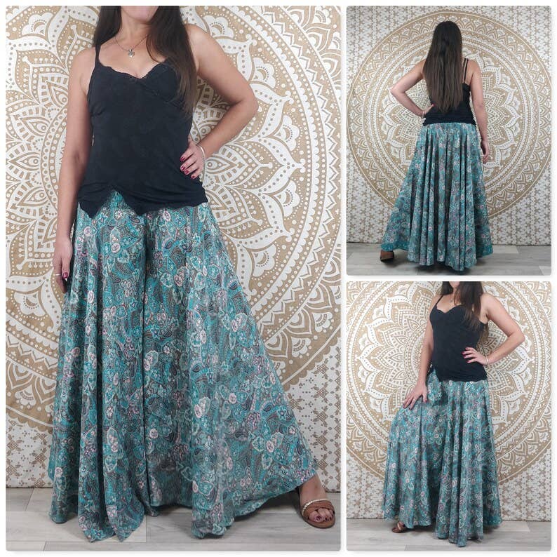 Sari Silk Palazzo Pants