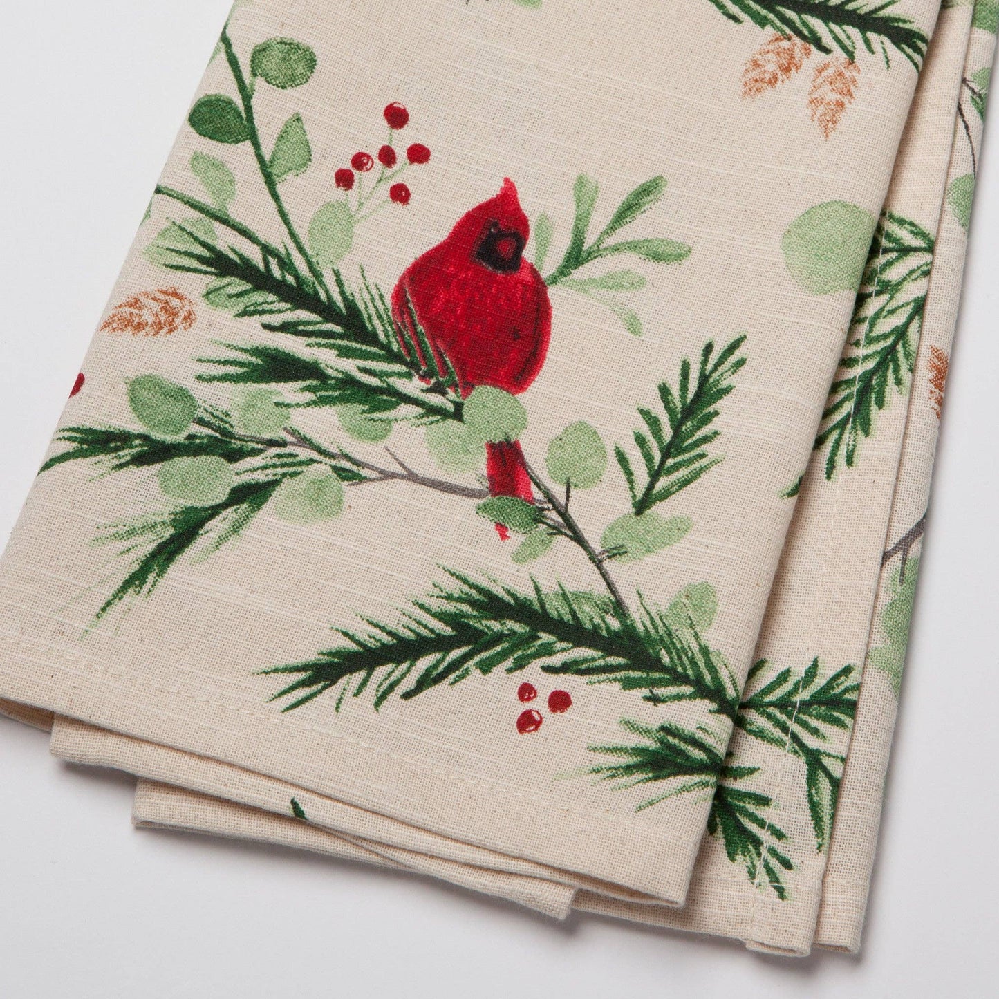 Forest Birds Christmas Dishtowel