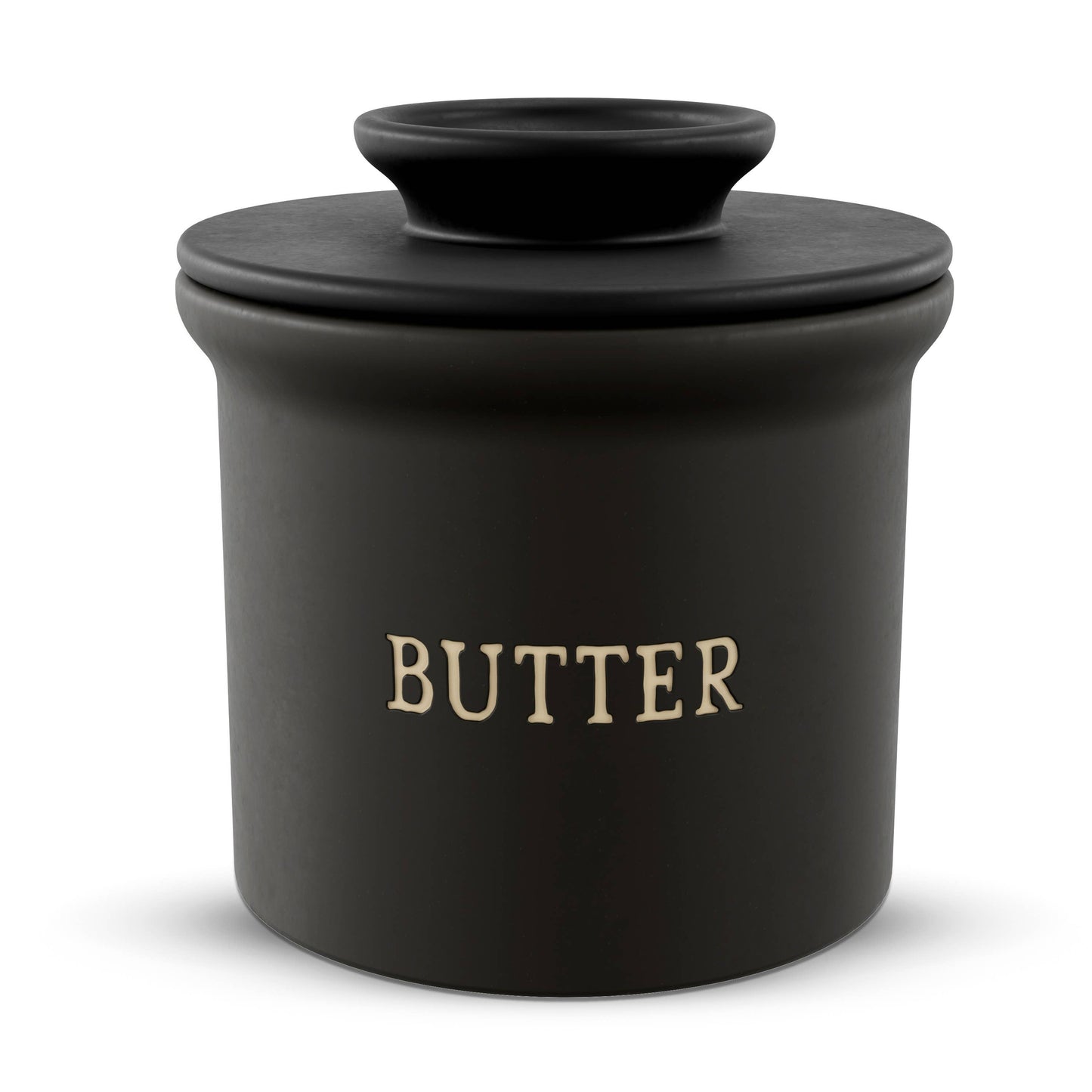 French Butter Keeper Dish, Ceramic: Oatmeal