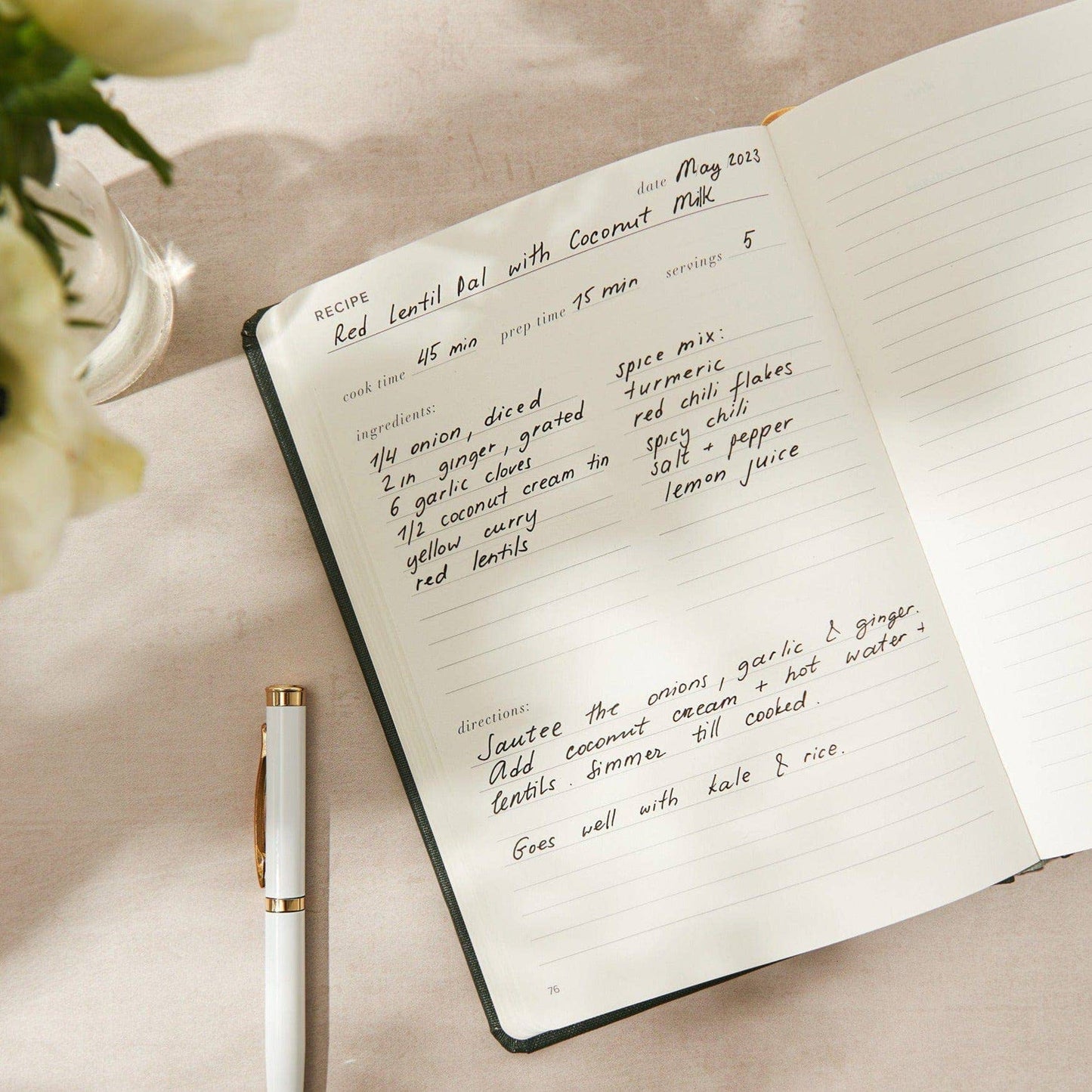 Recipe Journal: Mustard Yellow