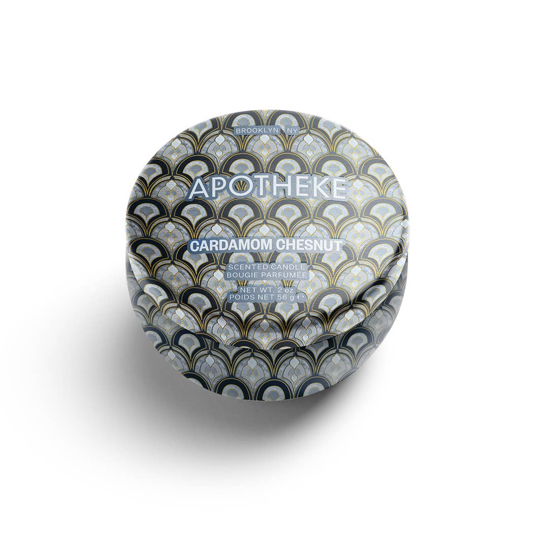 Cardamom Chestnut Mini Scented Candle Tin