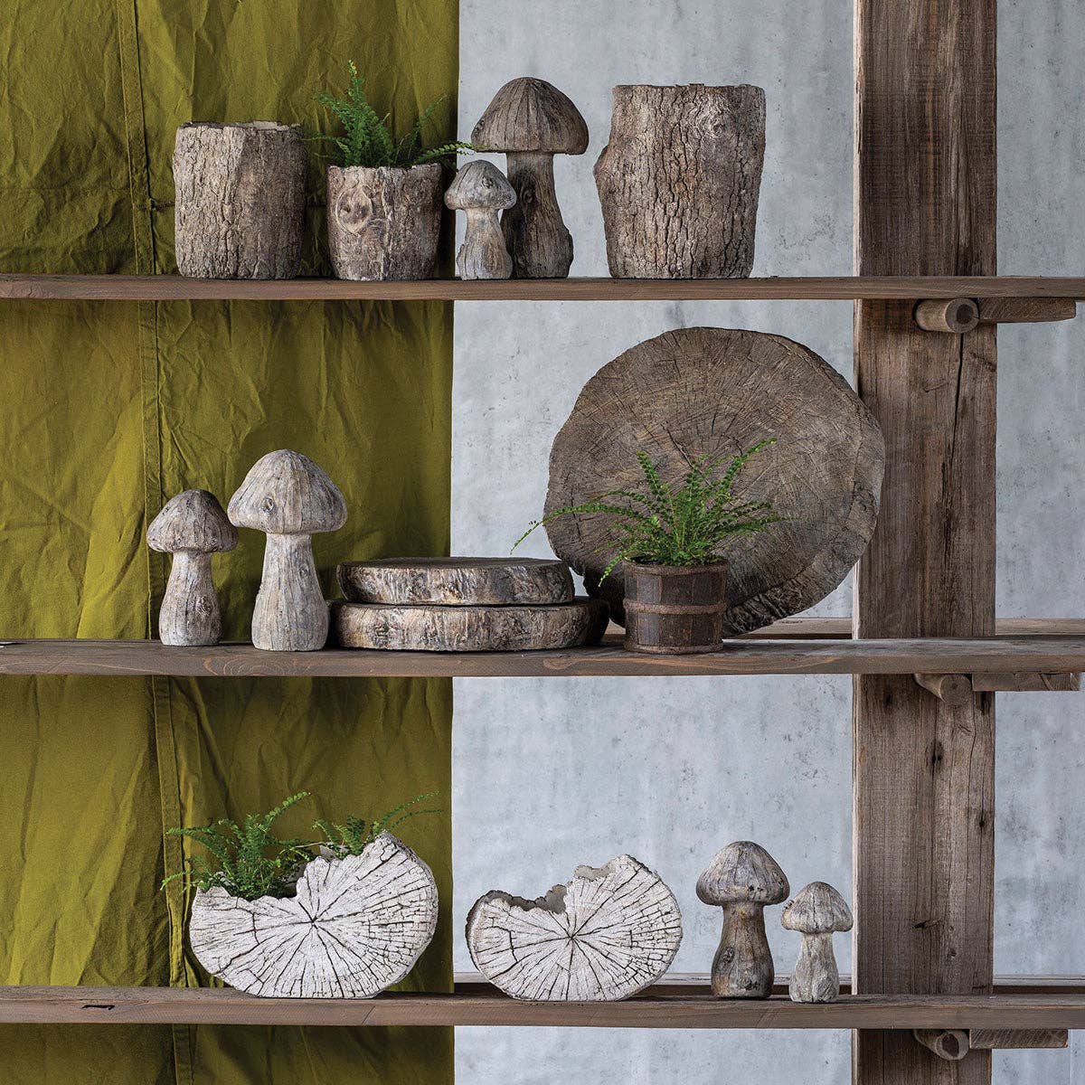 Faux Bois Log Planter: Large