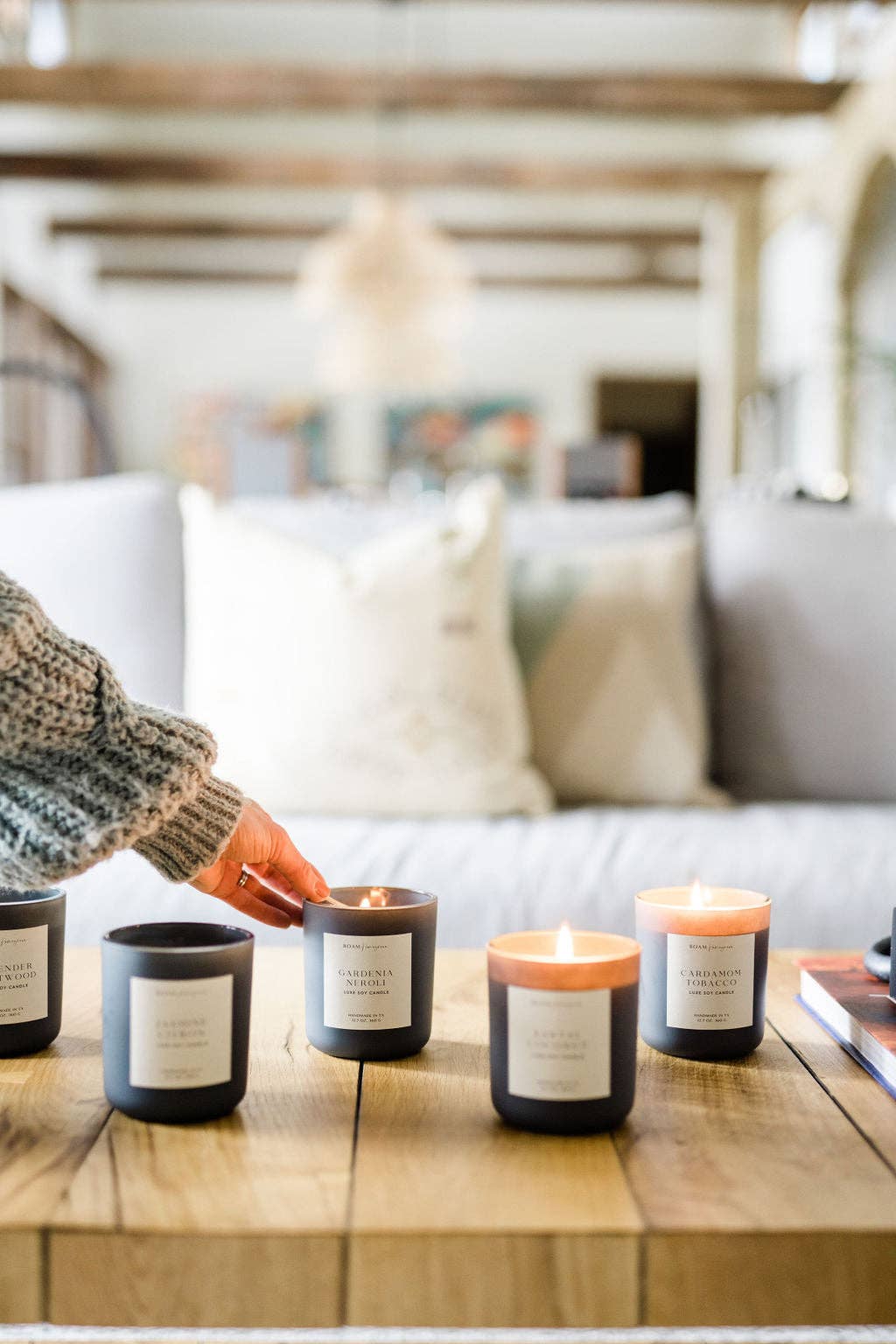 Lavender Driftwood Soy Candle, 12.7 oz, Matte Glass with Woo