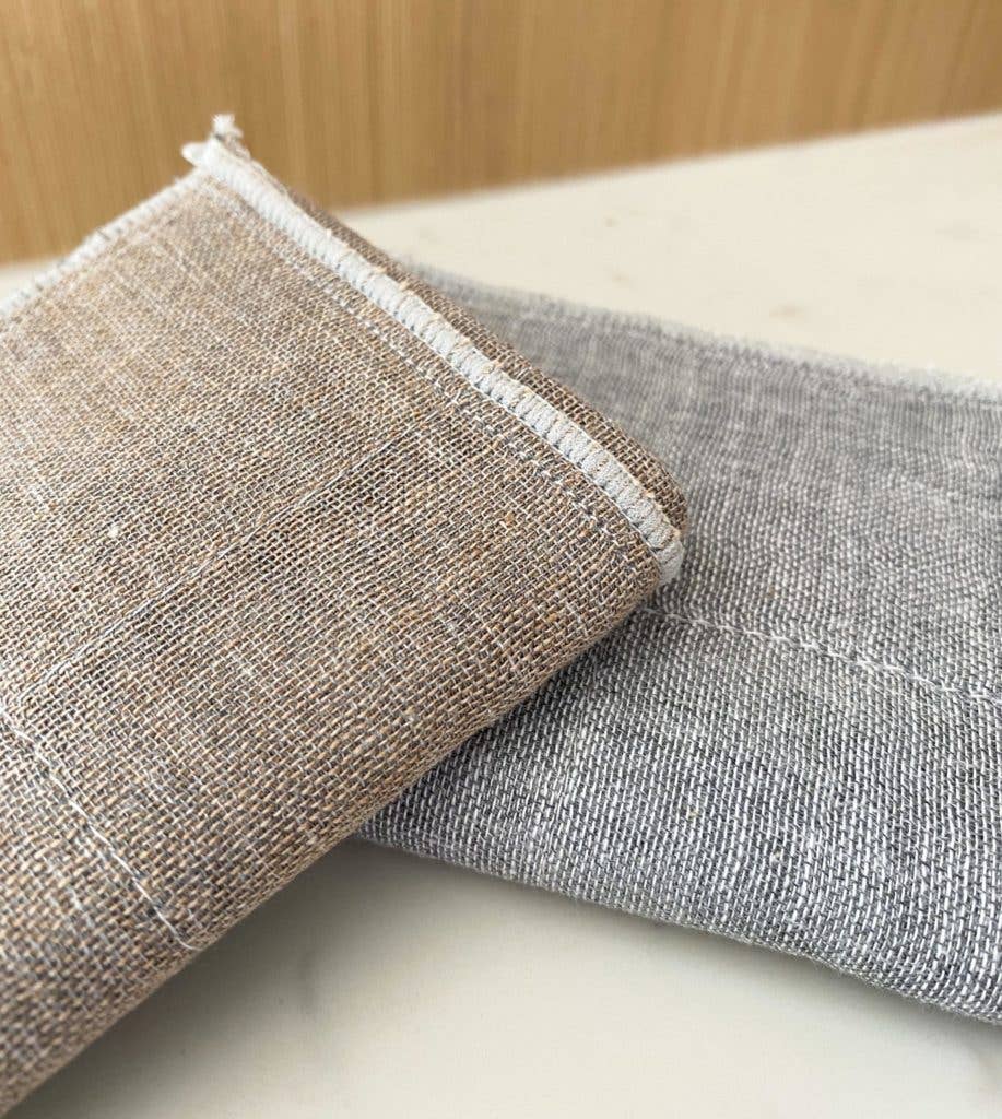 Nawrap Organic Face Towel, Binchotan-Infused: Brown/Binchotan Gray