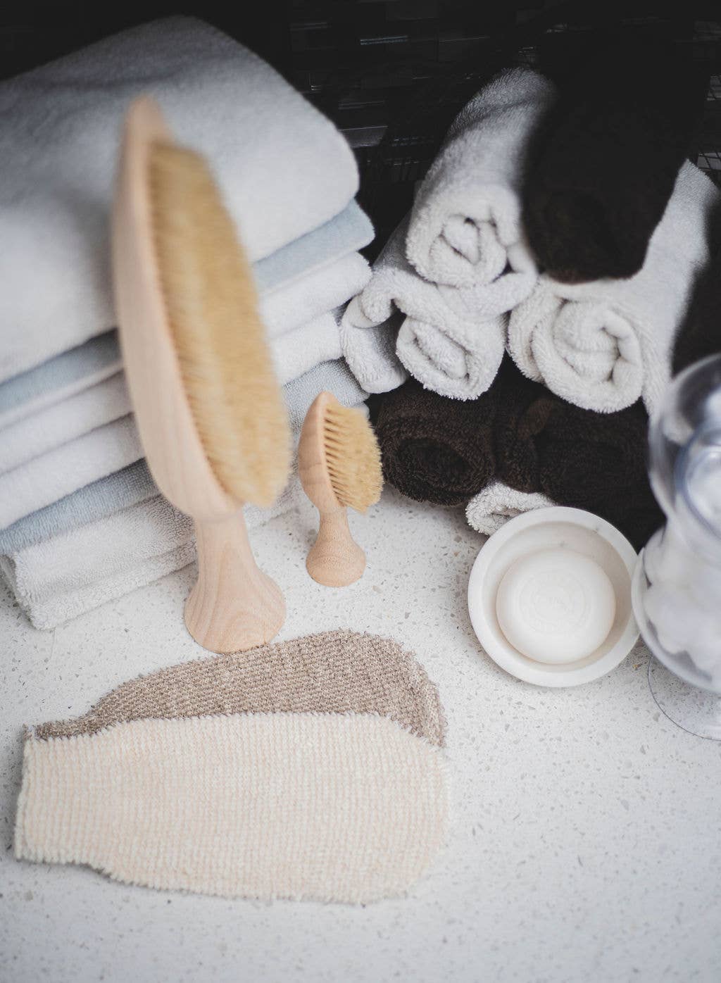 Belle de Provence Grey Bath Mitt