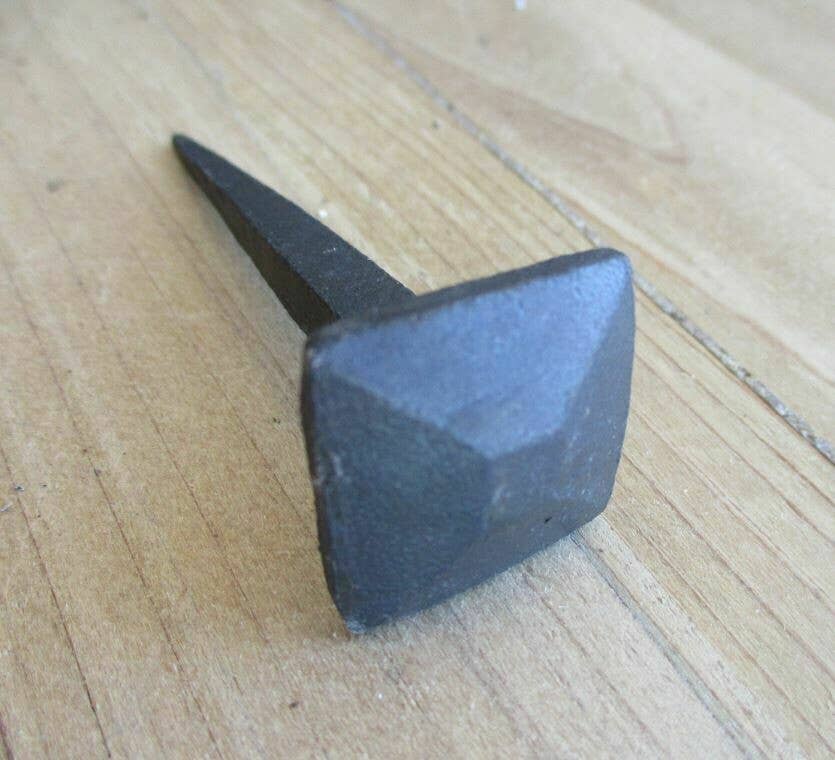 1" BLACK HAND FORGED COAT HOOK / NAIL