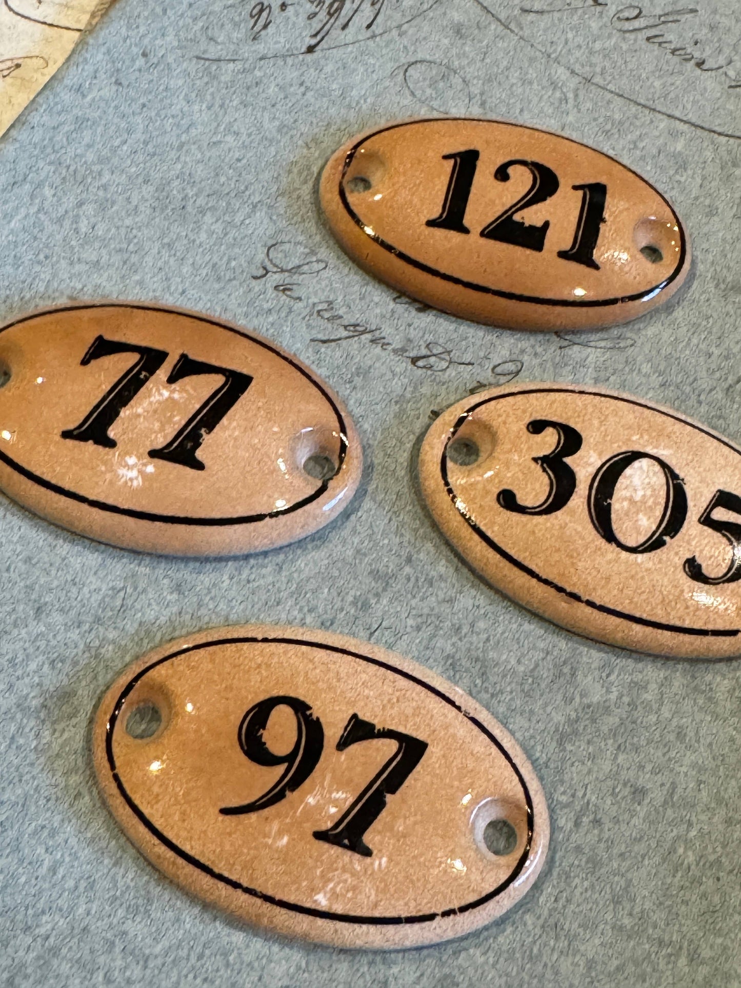 Porcelain Bisque Numbers
