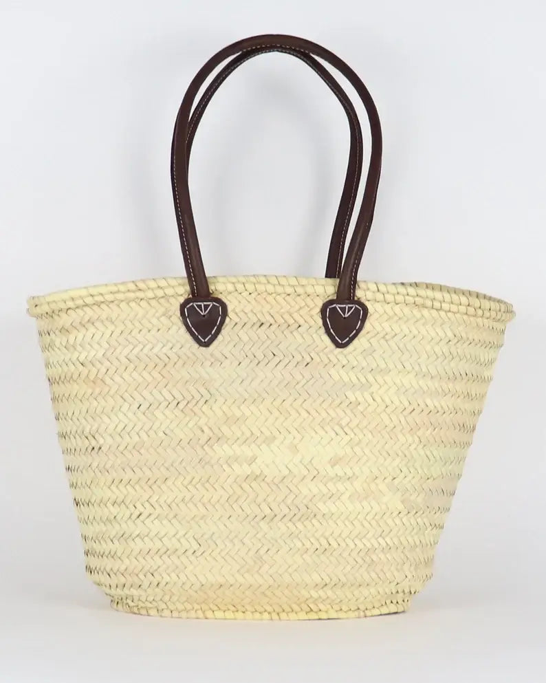 Handmade Leather, French Market Basket