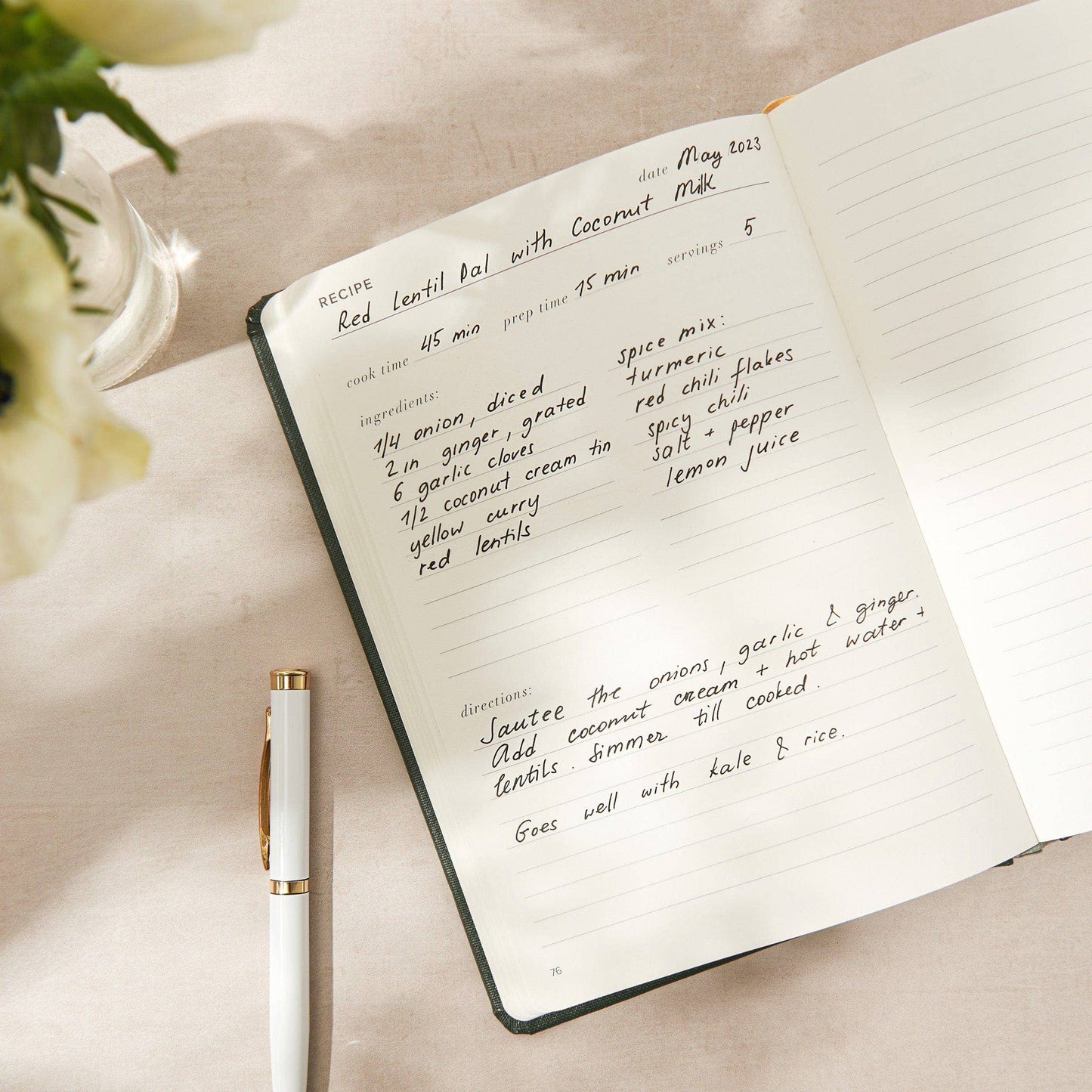 Recipe Journal: Mustard Yellow