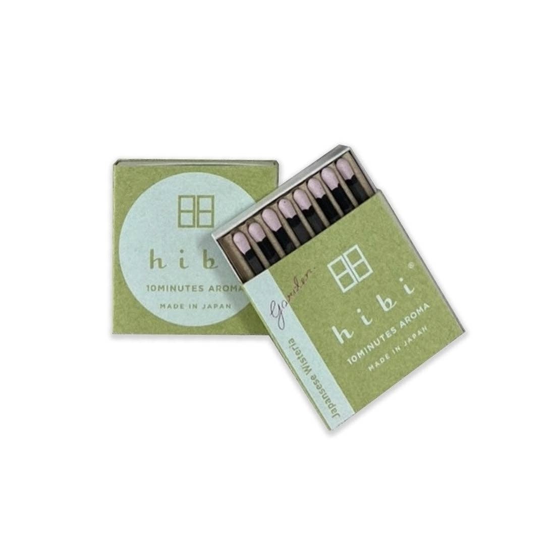 Hibi - Box of 8 Incense Matches: Japanese Wisteria