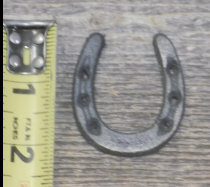 SMALL CAST IRON HORSESHOES , 2" LONG