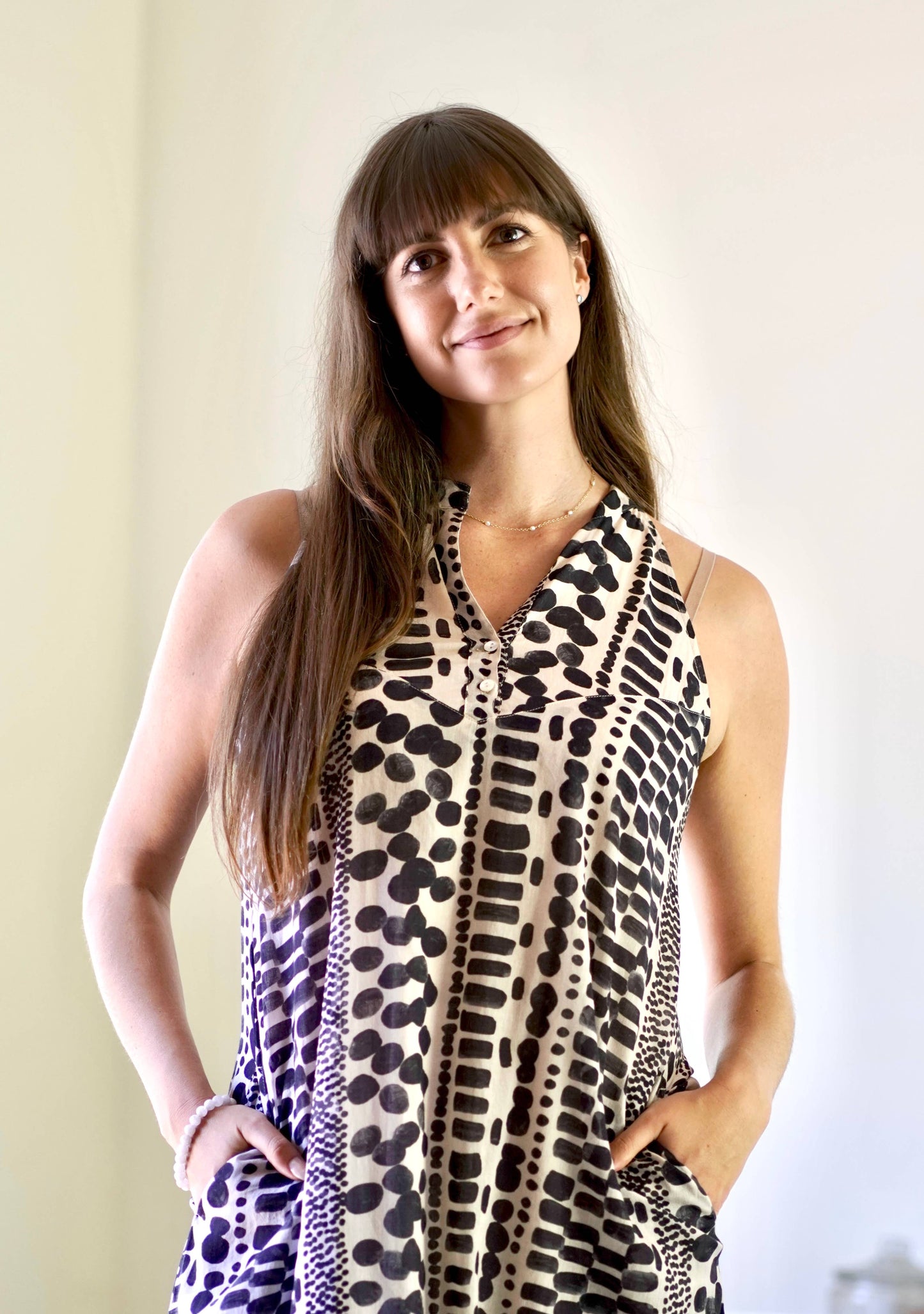 Davina Maxi Dress Black White: Black White / M