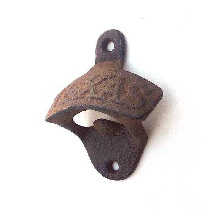 CAST IRON TEXAS WALL MOUNTED BOTTLE OPENER