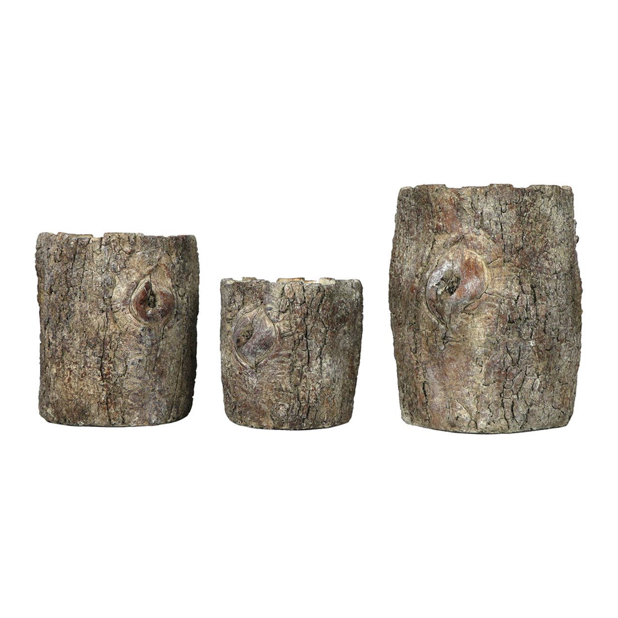 Faux Bois Log Planter: Large