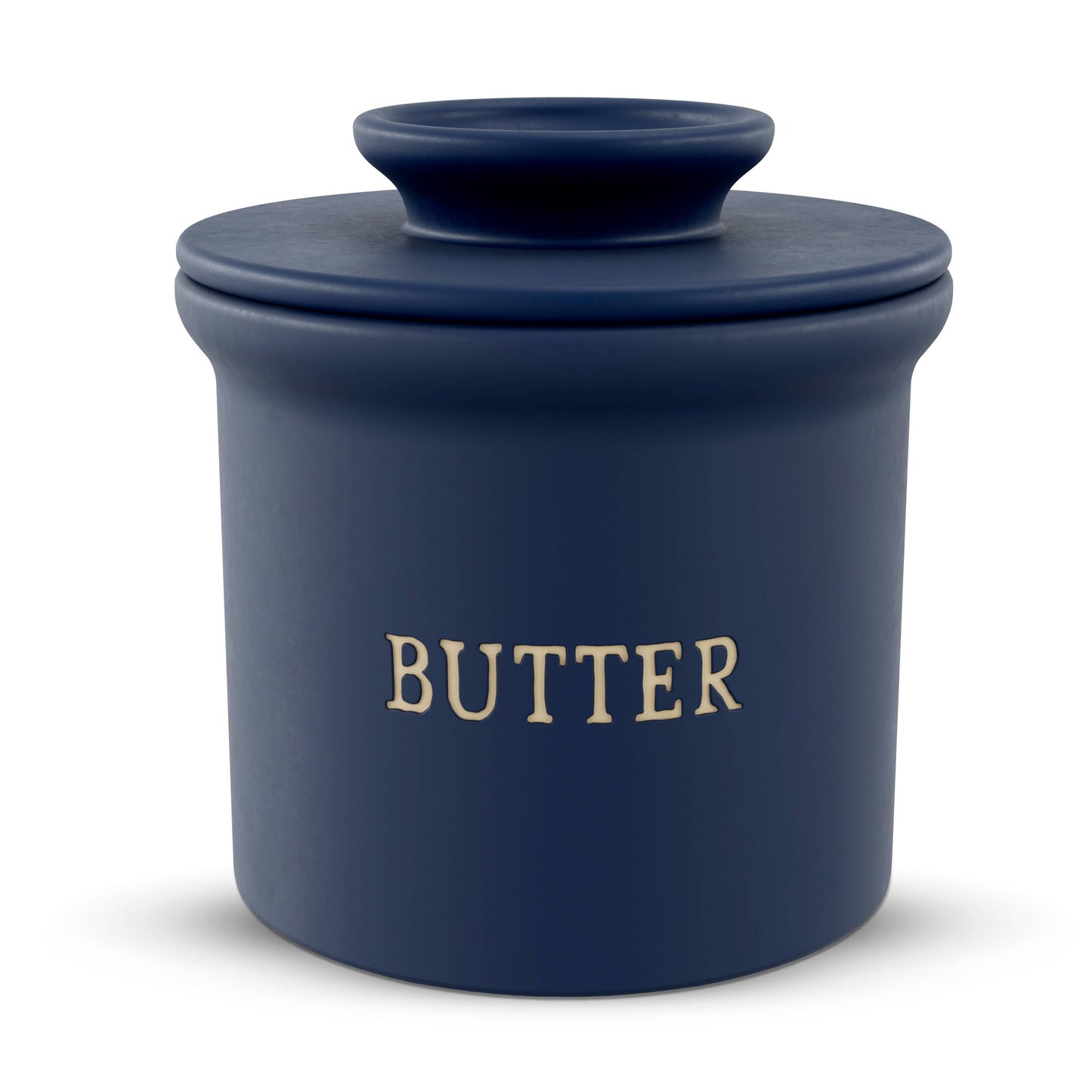 French Butter Keeper Dish, Ceramic: Oatmeal