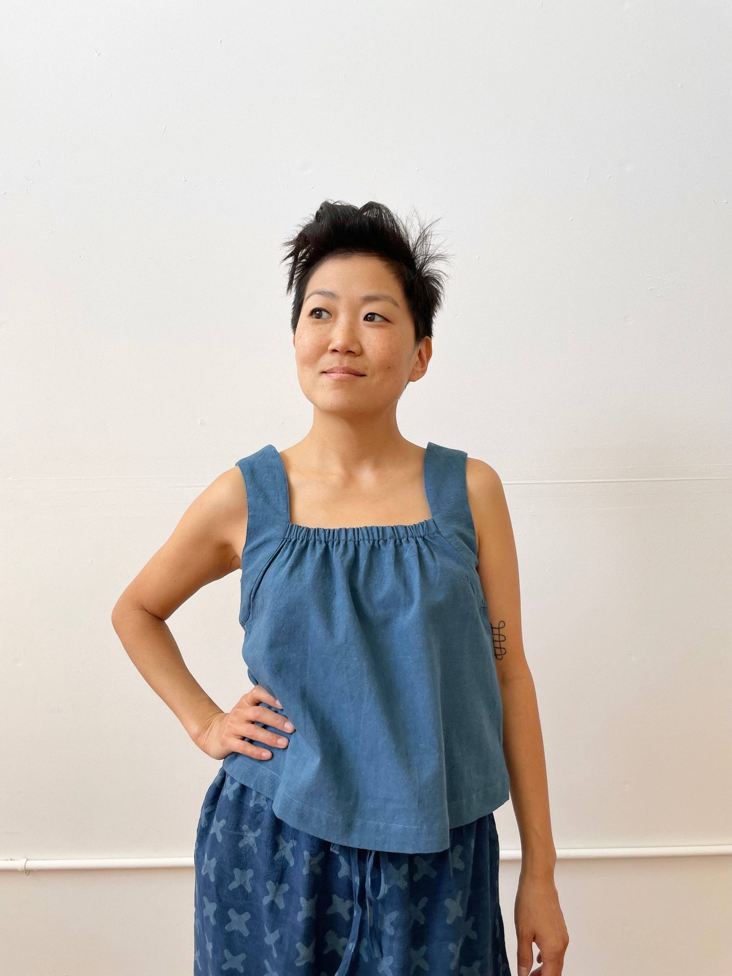 Louise Tank Indigo (XS-XXL): S