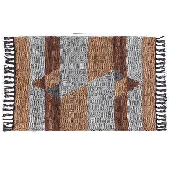 Rowan Leather Chindi Rug 2 x 3 Ft