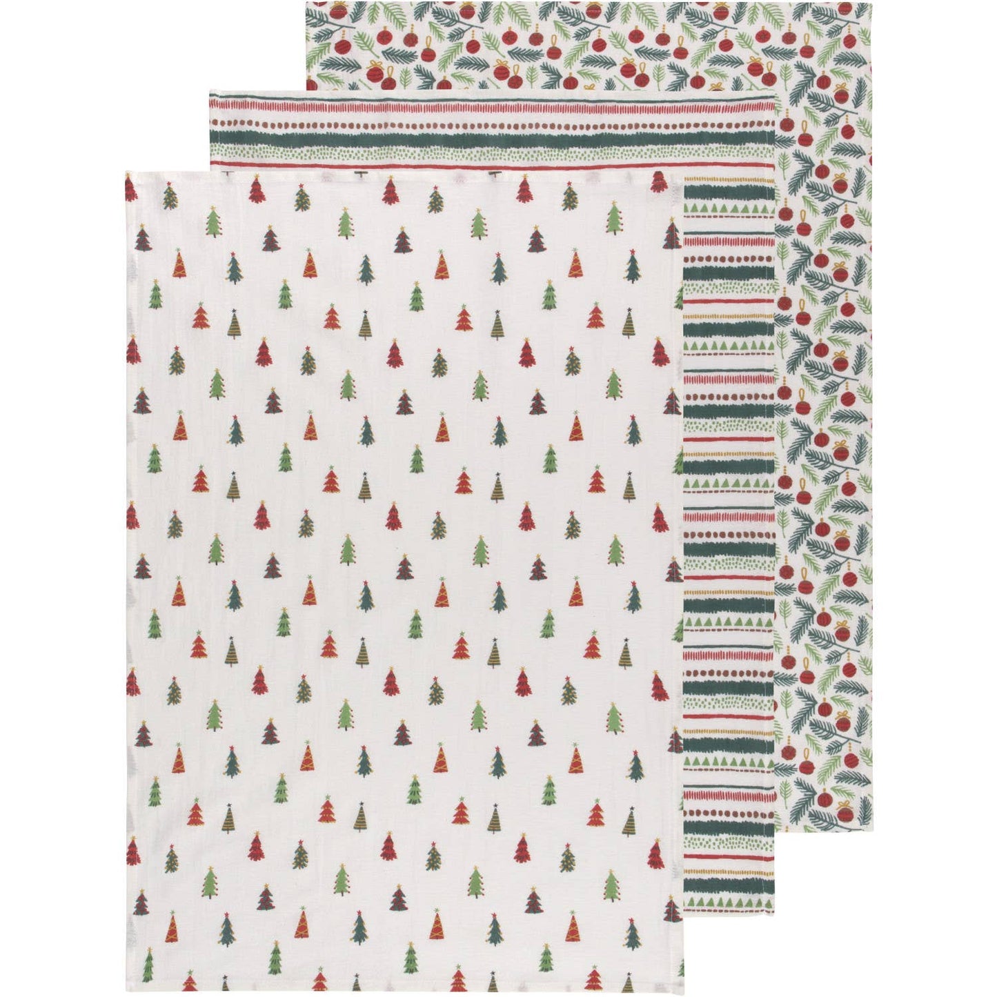 Merry And Bright Christmas Floursack Dishtowel