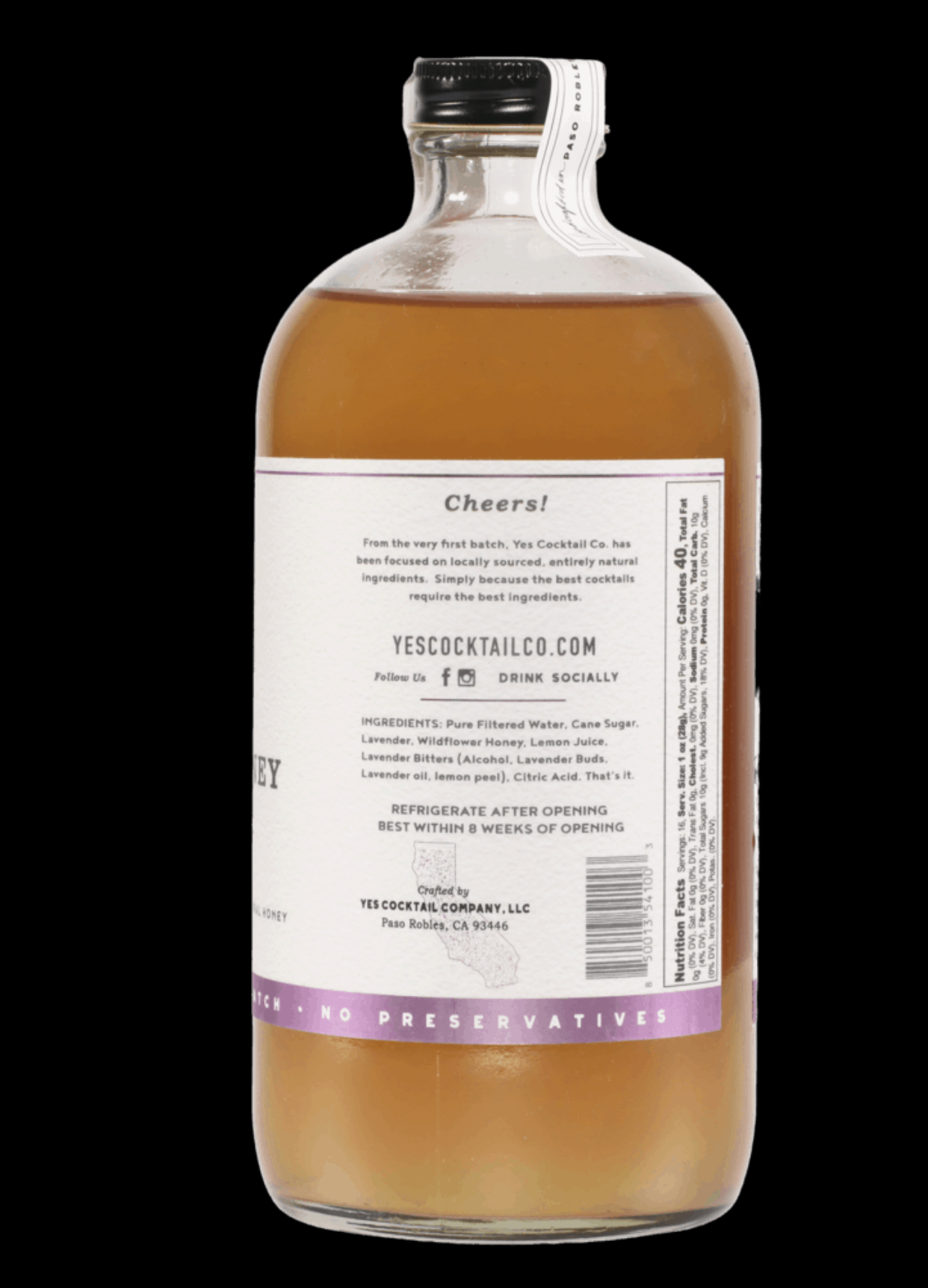 Yes Cocktail Co. Lavender Honey Cocktail Mixer