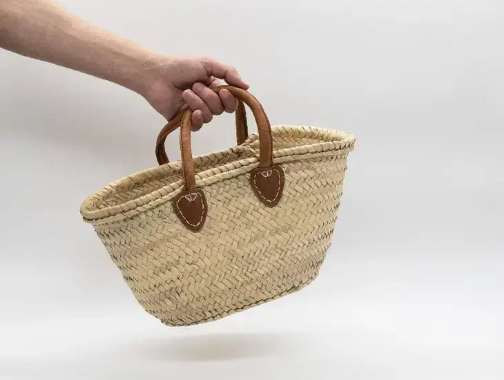 Small French Basket, Handbag Handmade Moroccan Basket