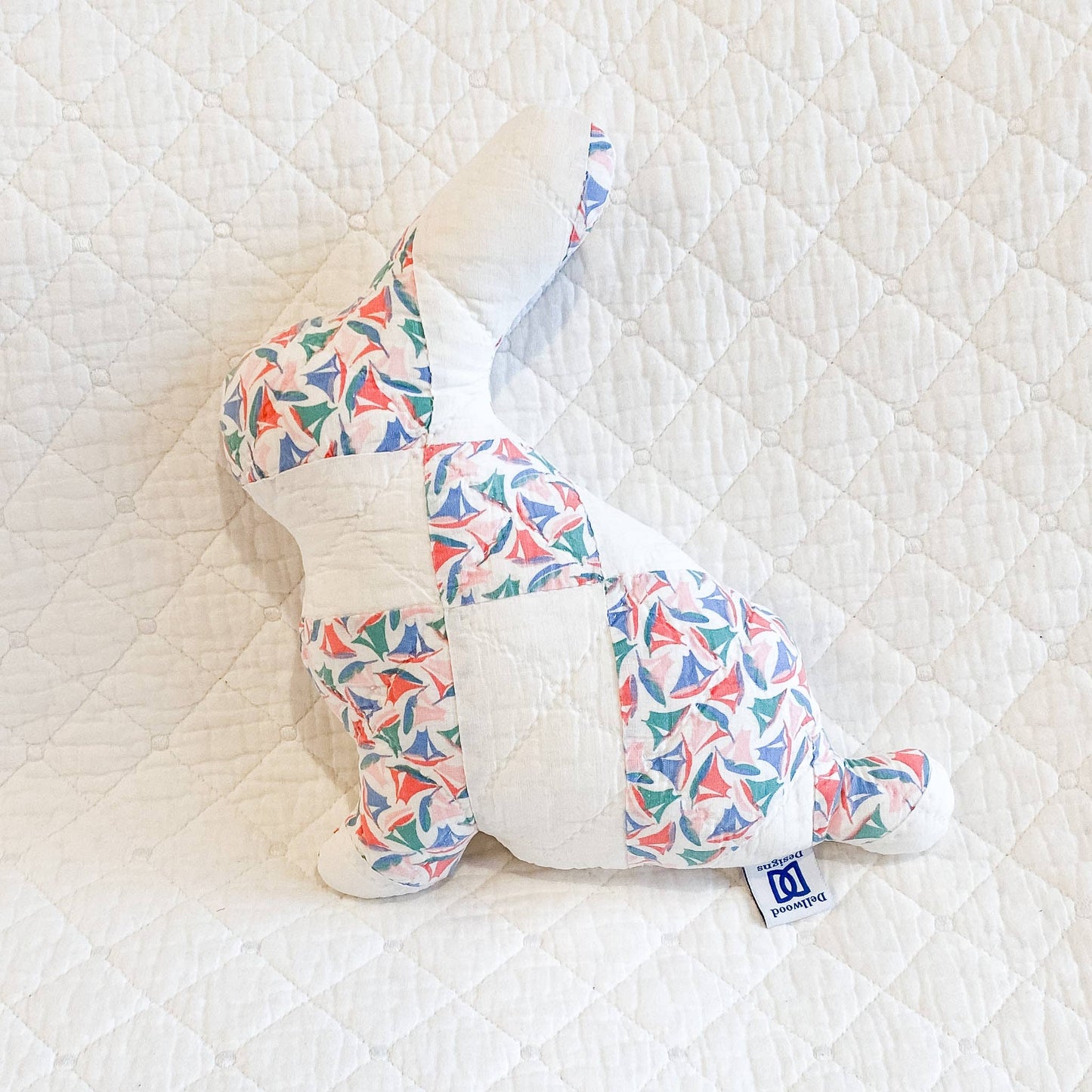 Mini Vintage Quilt Bunny – One-of-a-kind Upcycled Plush
