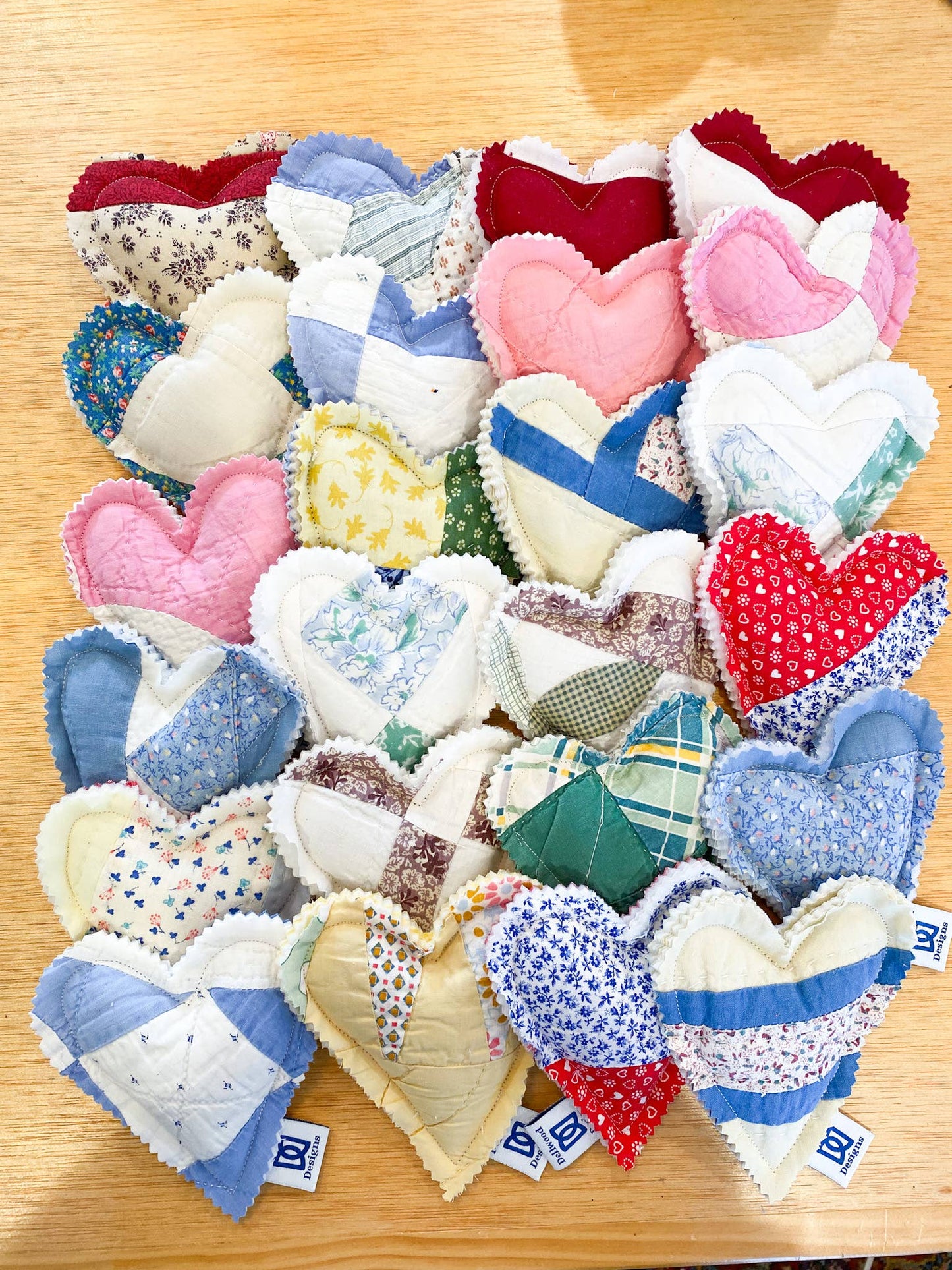 Heart Lavender Sachet–Handmade with Assorted Antique Quilts