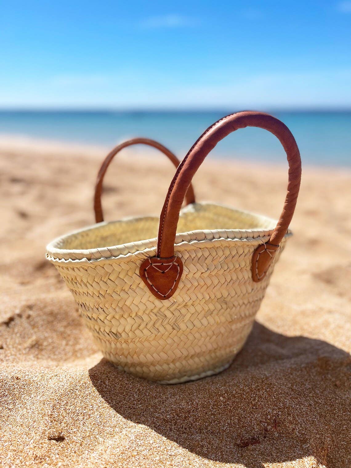 Mini Straw Bags Leather | Beach bag