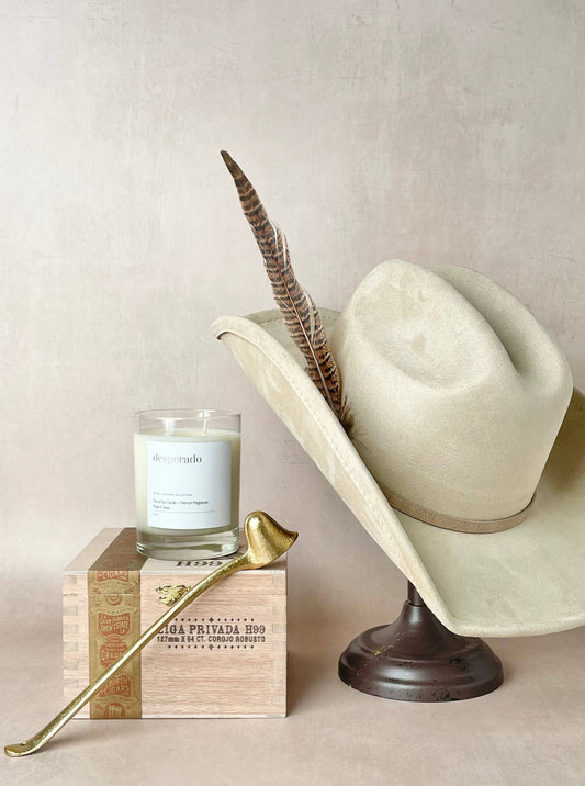 Desperado | Leather + Tobacco | Elevated Soy Candle, 11oz