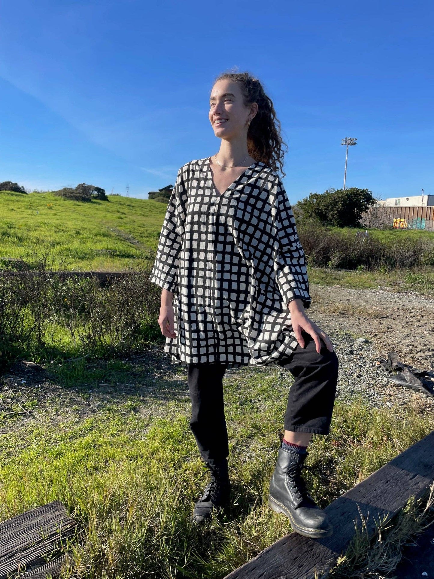 Dress / Tunic Black Check