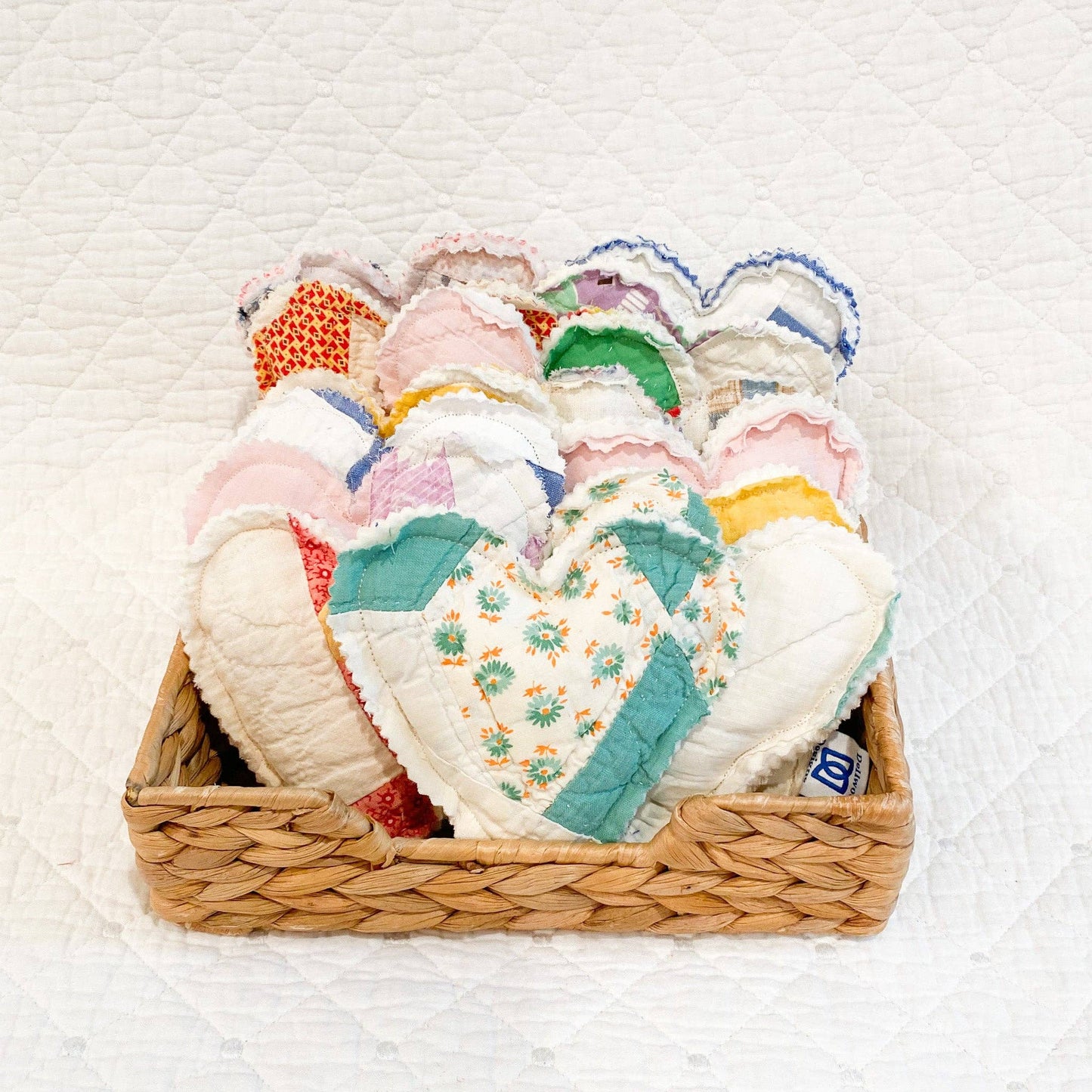 Heart Lavender Sachet–Handmade with Assorted Antique Quilts