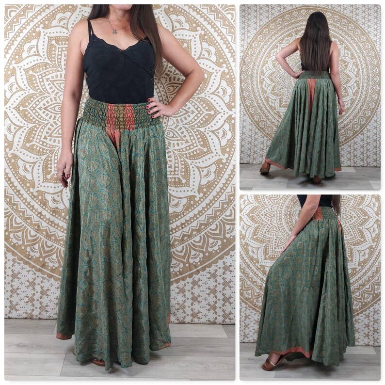Sari Silk Palazzo Pants