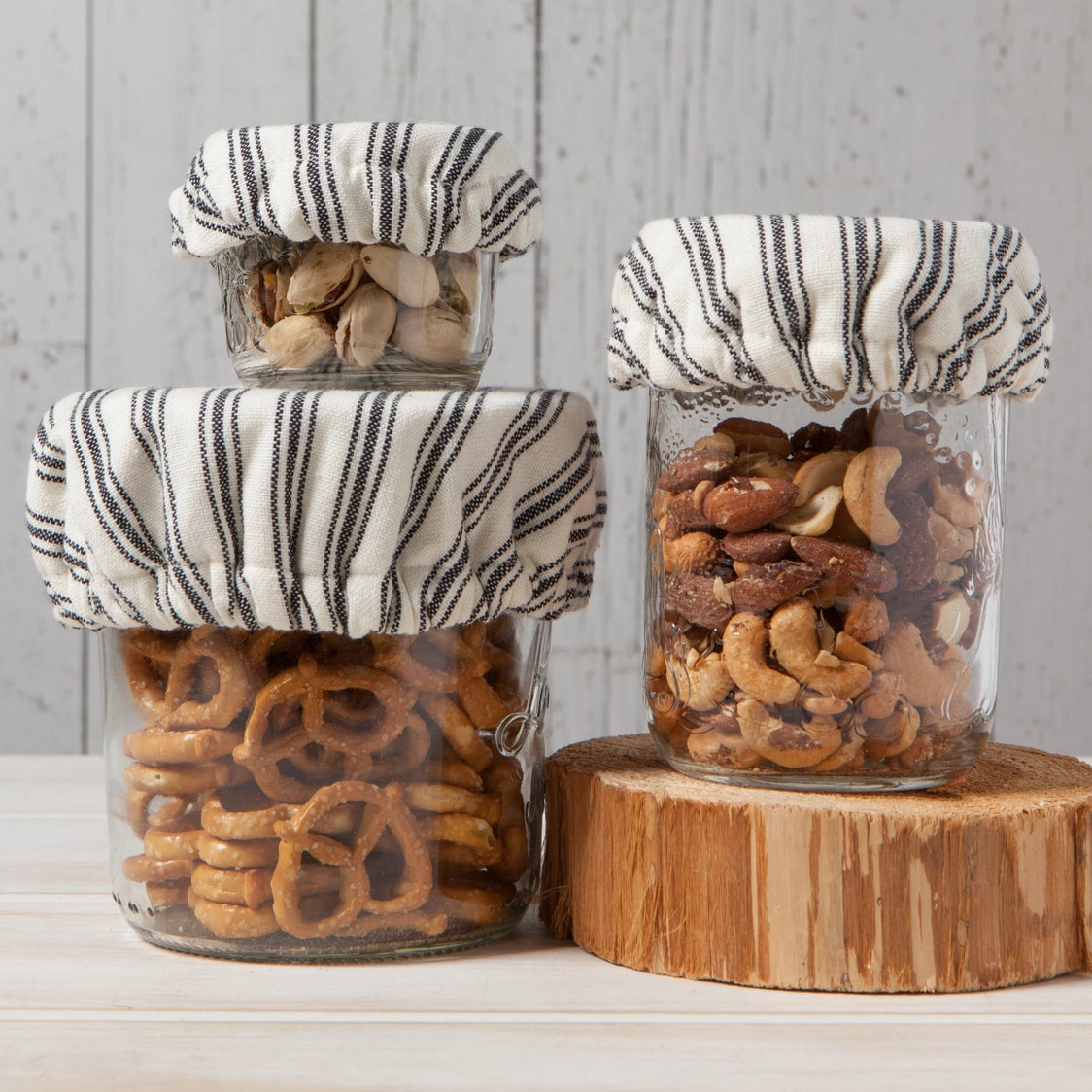 Ticking Stripe Mini Bowls Cover Set of 3