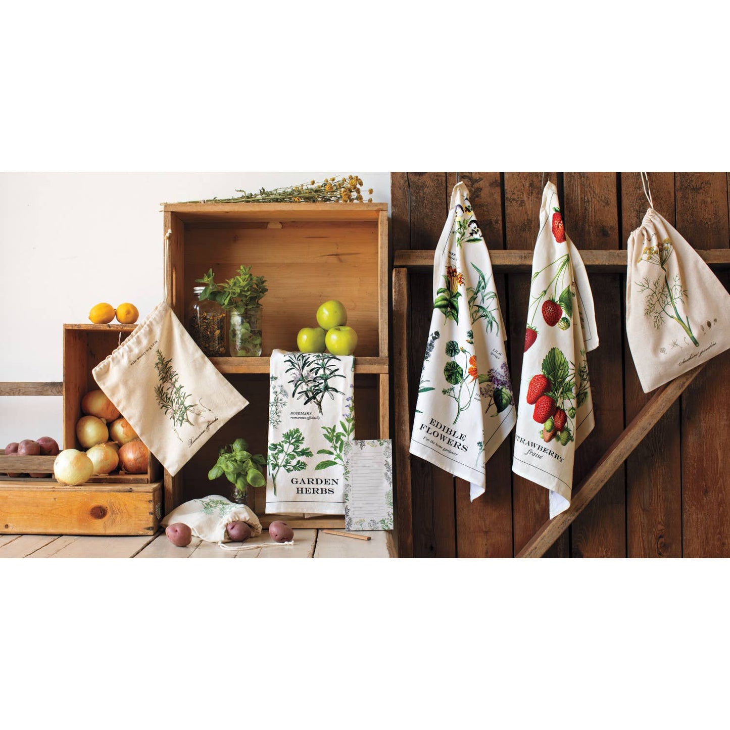 Edible Flowers Dishtowel