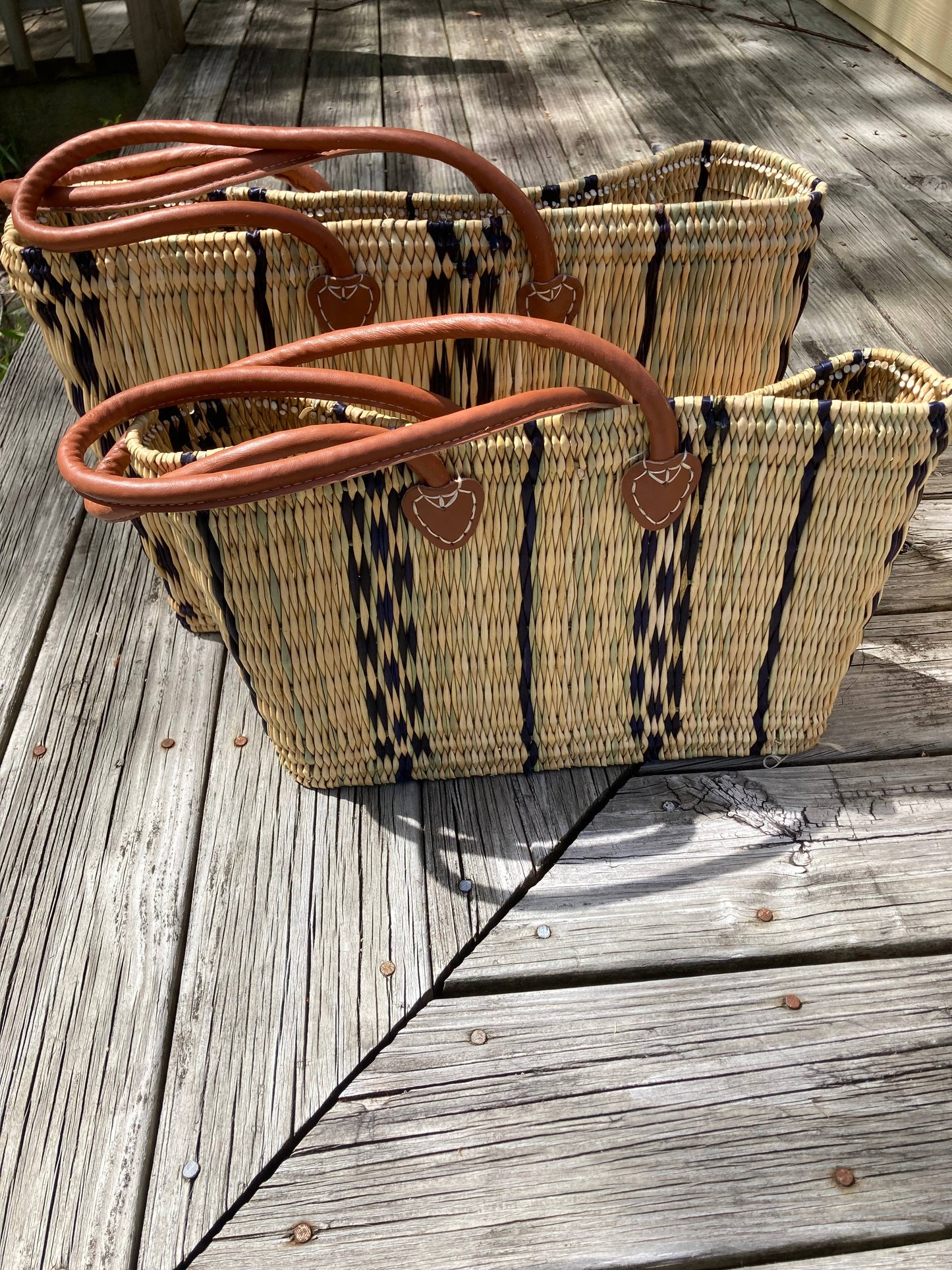 Blue Striped Tote