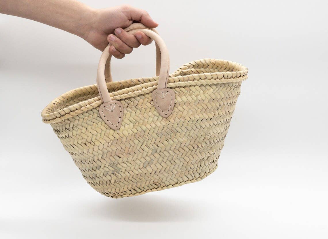 Mini Straw Bags Leather | Beach bag