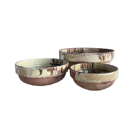 Cottage Crafted Bowl: Marbleized Cream / Small