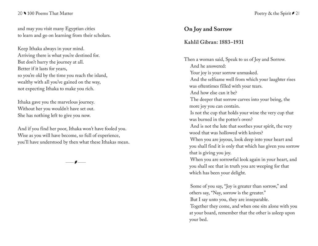 100 Poems That Matter by The Academy of American Poets: Hardcover; 208 pages / English