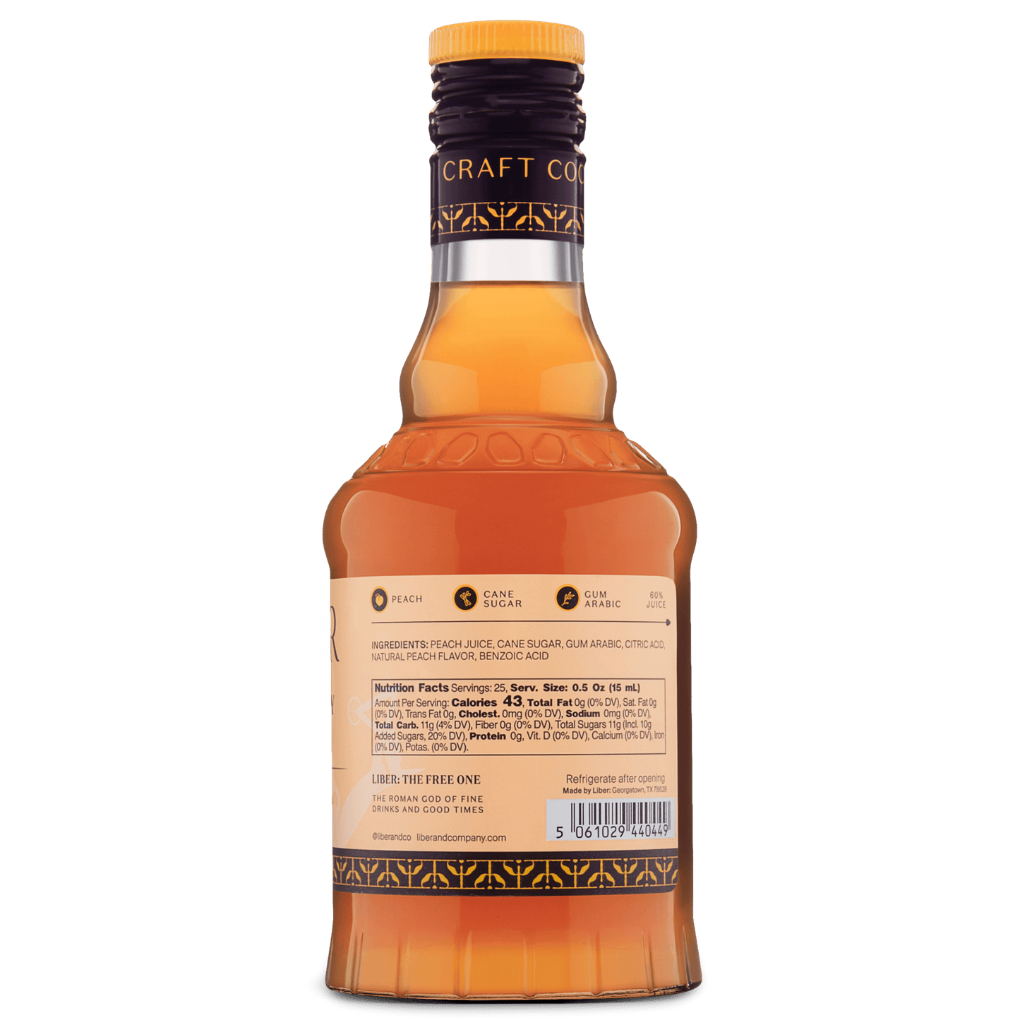 Yakima Valley Peach Syrup: 375 mL